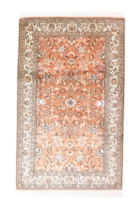 Tappeto di seta - Seta del Kashmir - 122 x 76 cm - arancione
