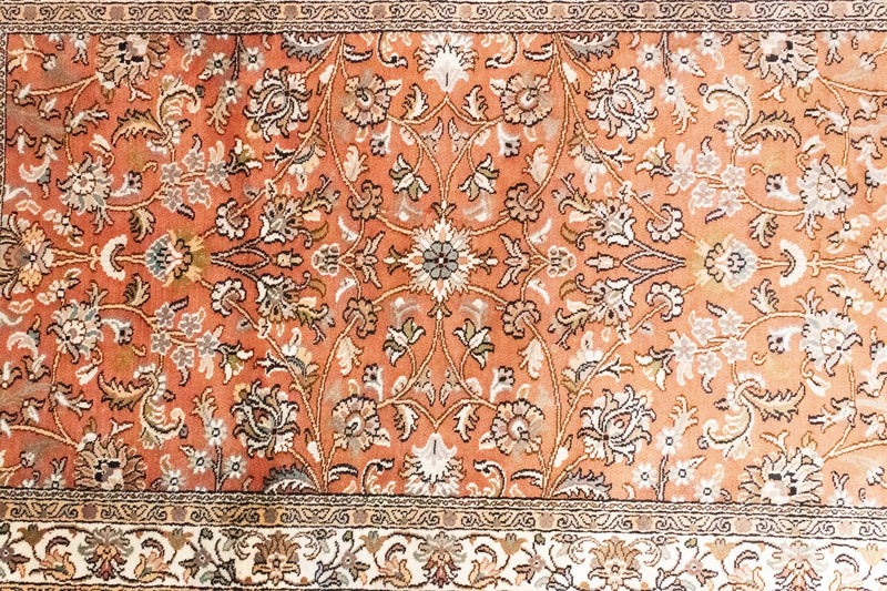 Tappeto di seta - Seta del Kashmir - 122 x 76 cm - arancione