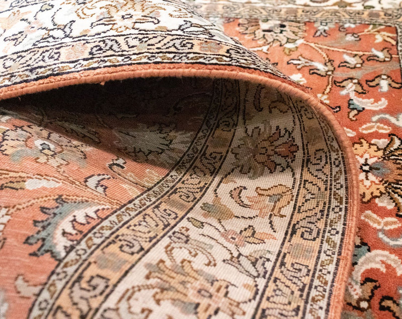 Tappeto di seta - Seta del Kashmir - 122 x 76 cm - arancione
