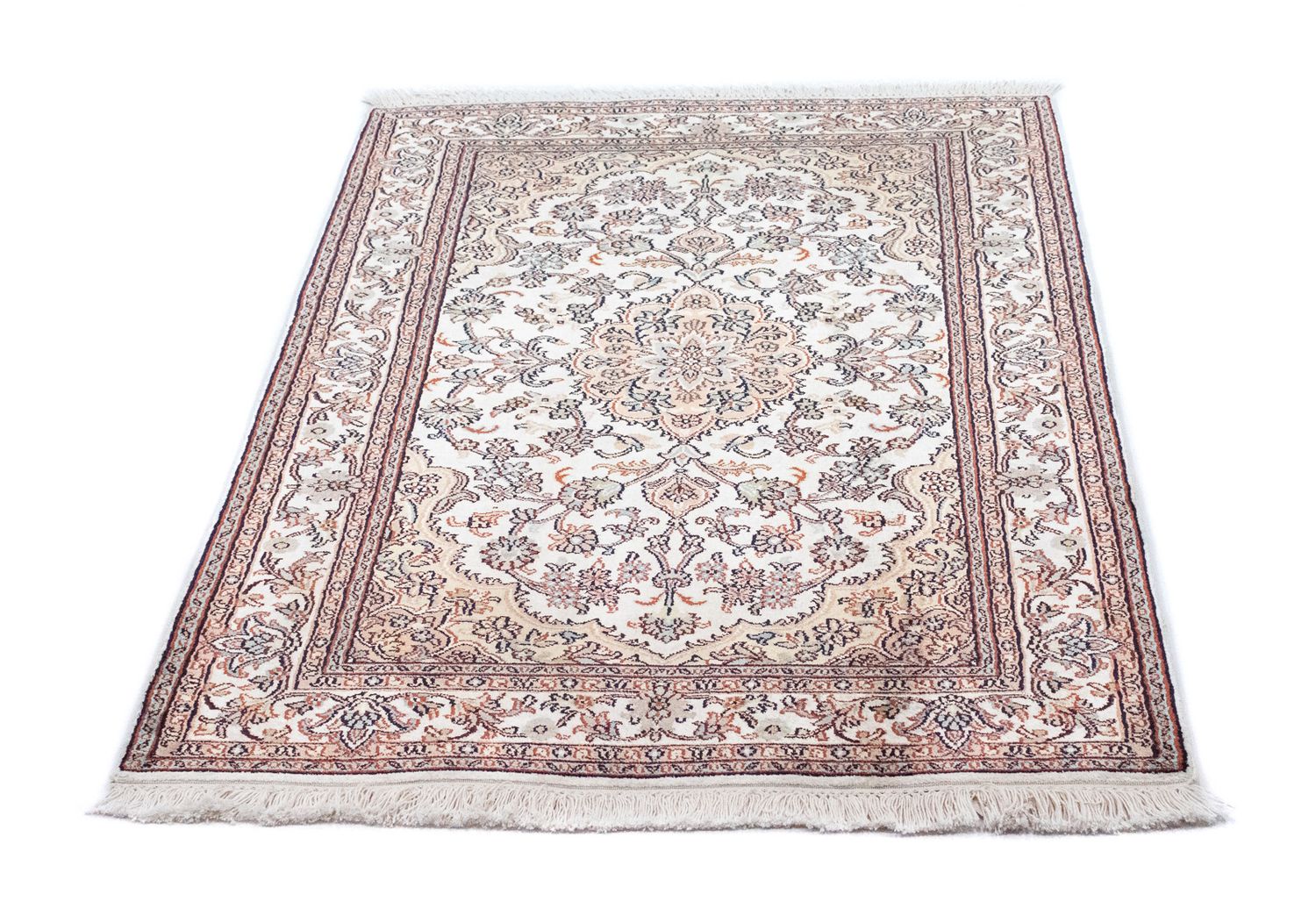 Tappeto di seta - Seta del Kashmir - 125 x 80 cm - beige
