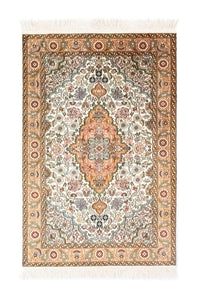Tappeto di seta - Seta del Kashmir - 120 x 80 cm - beige