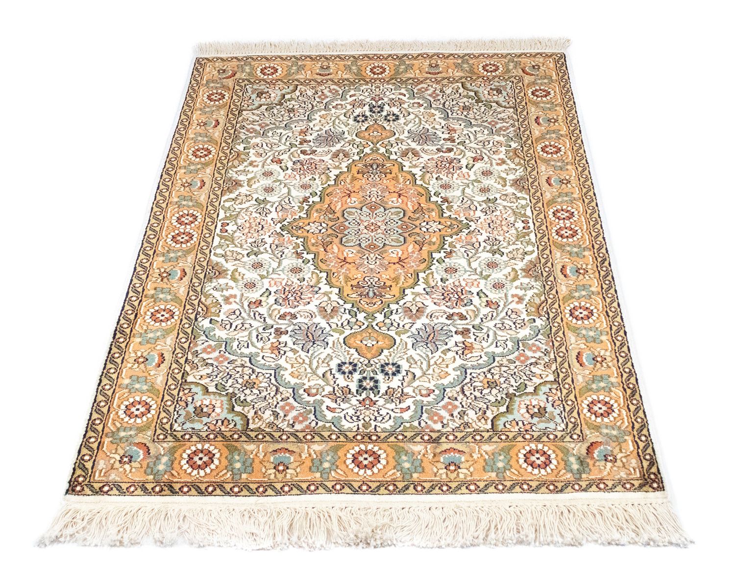 Tappeto di seta - Seta del Kashmir - 120 x 80 cm - beige