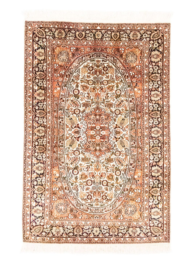 Tappeto di seta - Seta del Kashmir - 125 x 83 cm - arancione
