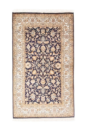 Tappeto di seta - Seta del Kashmir - 127 x 74 cm - blu
