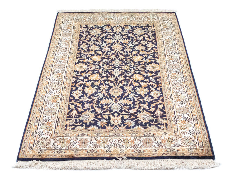 Tappeto di seta - Seta del Kashmir - 127 x 74 cm - blu