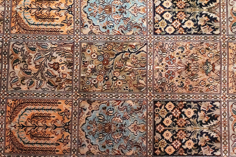 Tappeto di seta - Seta del Kashmir - 135 x 78 cm - multicolore