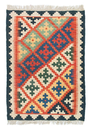 Tappeto Kelim - Orientale - 92 x 65 cm - arancione