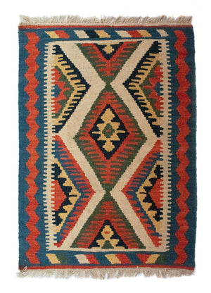 Tappeto Kelim - Orientale - 90 x 64 cm - beige
