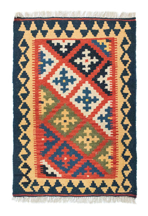 Tappeto Kelim - Orientale - 90 x 62 cm - arancione
