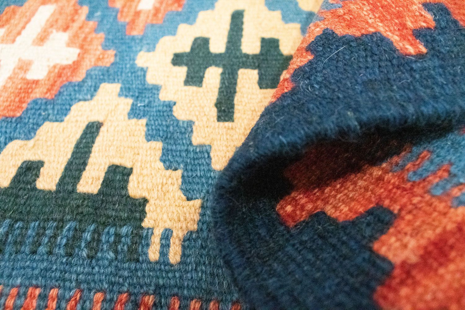 Tappeto Kelim - Orientale - 92 x 65 cm - blu