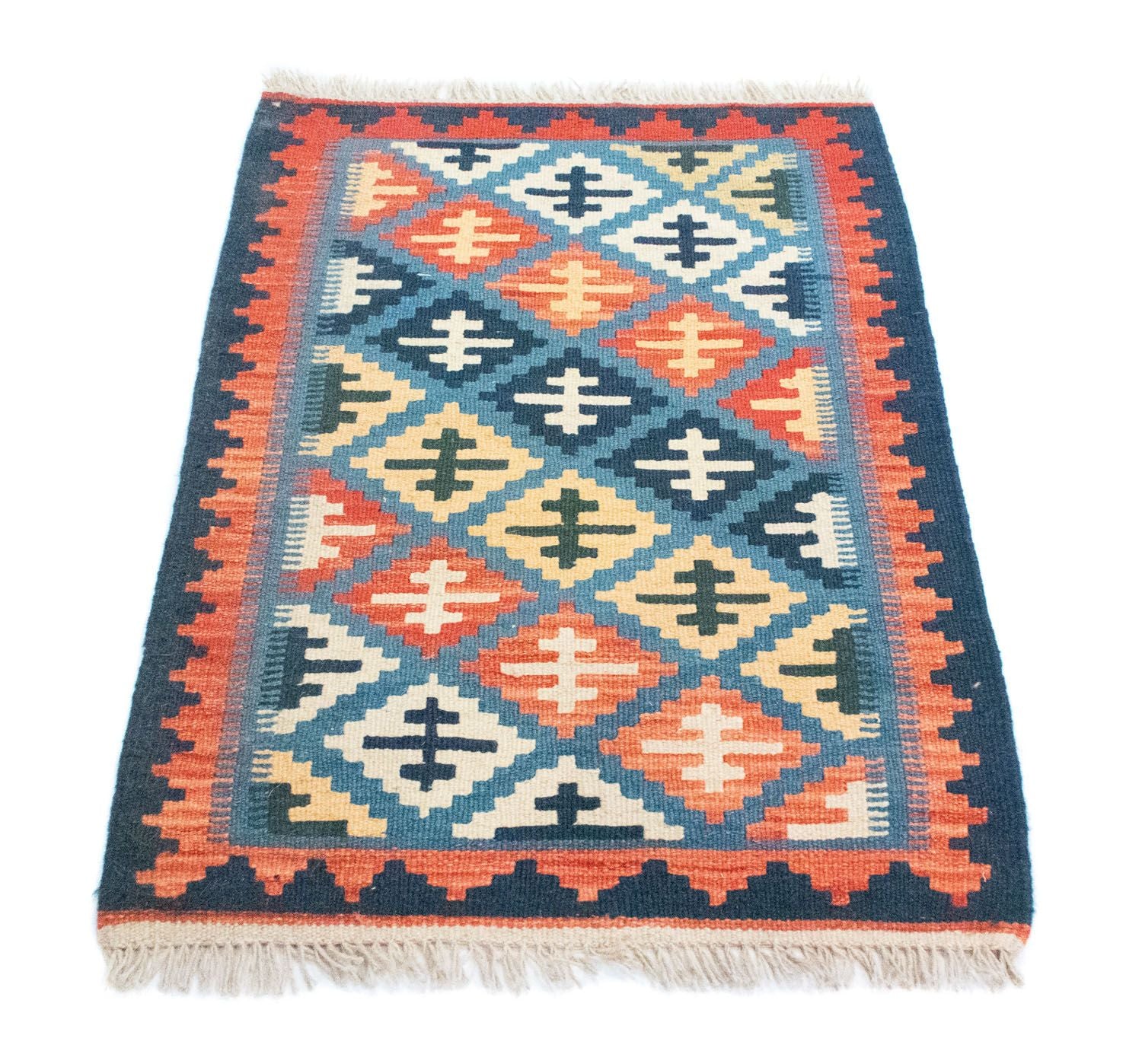 Tappeto Kelim - Orientale - 92 x 65 cm - blu