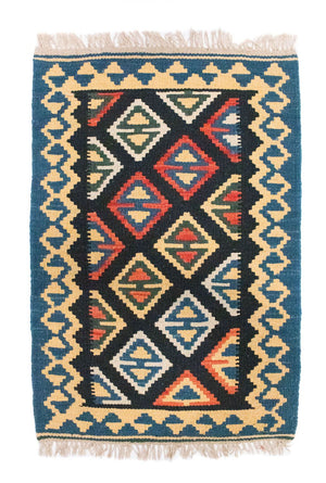 Tappeto Kelim - Orientale - 90 x 60 cm - blu