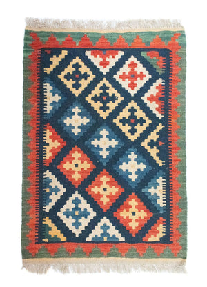 Tappeto Kelim - Orientale - 95 x 65 cm - blu