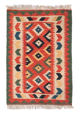 Tappeto Kelim - Orientale - 95 x 65 cm - arancione