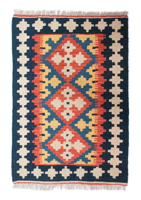 Tappeto Kelim - Orientale - 89 x 60 cm - blu