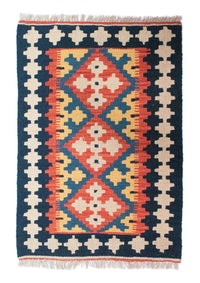Tappeto Kelim - Orientale - 89 x 60 cm - blu