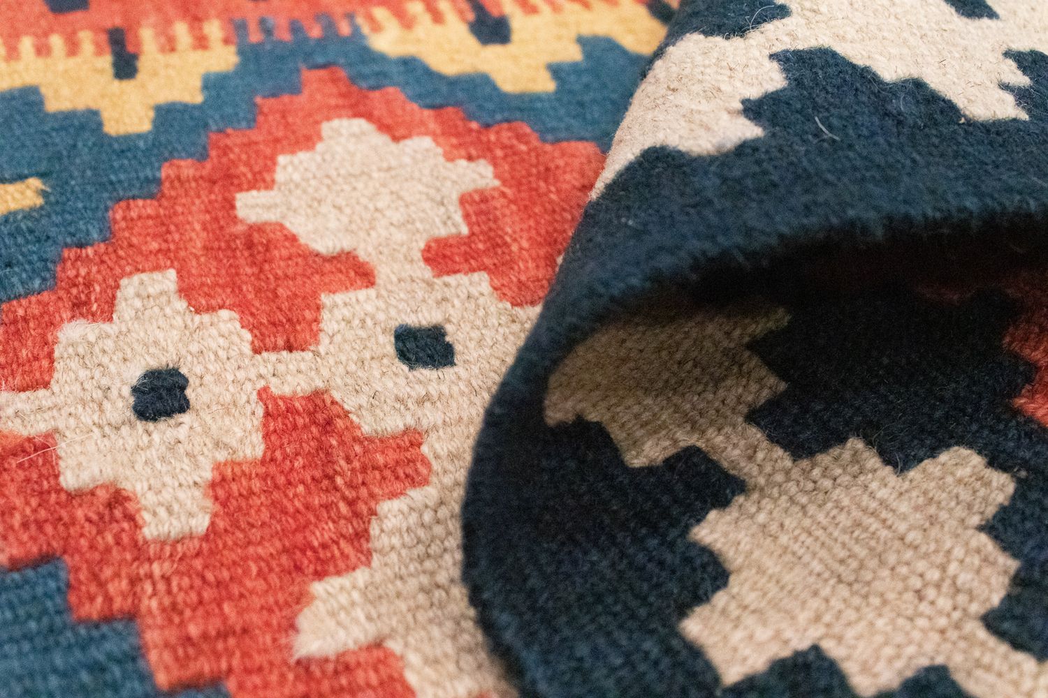 Tappeto Kelim - Orientale - 89 x 60 cm - blu