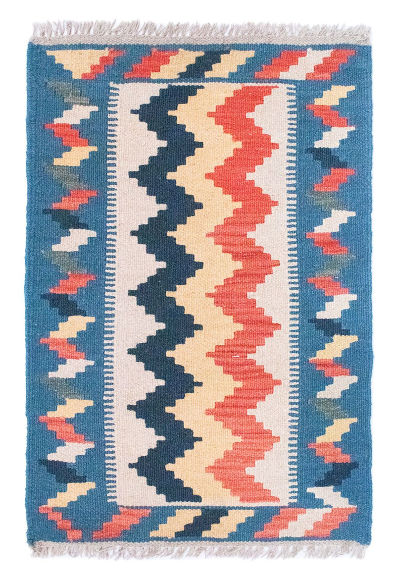 Tappeto Kelim - Orientale - 91 x 61 cm - blu