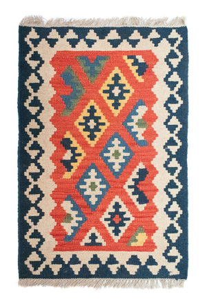 Tappeto Kelim - Orientale - 91 x 61 cm - arancione