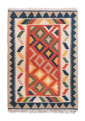 Tappeto Kelim - Orientale - 91 x 66 cm - arancione