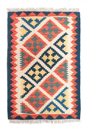 Tappeto Kelim - Orientale - 95 x 65 cm - arancione
