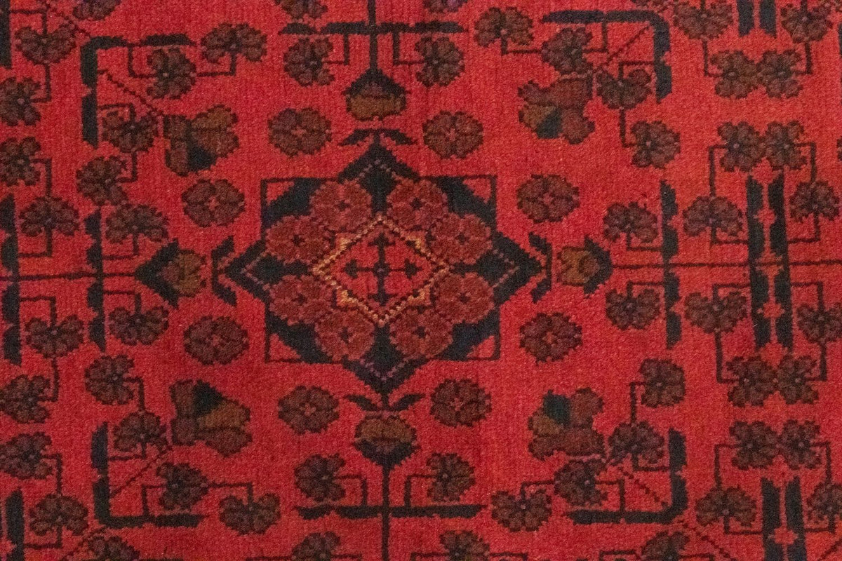 Tappeto corsia Tappeto afgano - Kunduz - 189 x 75 cm - rosso