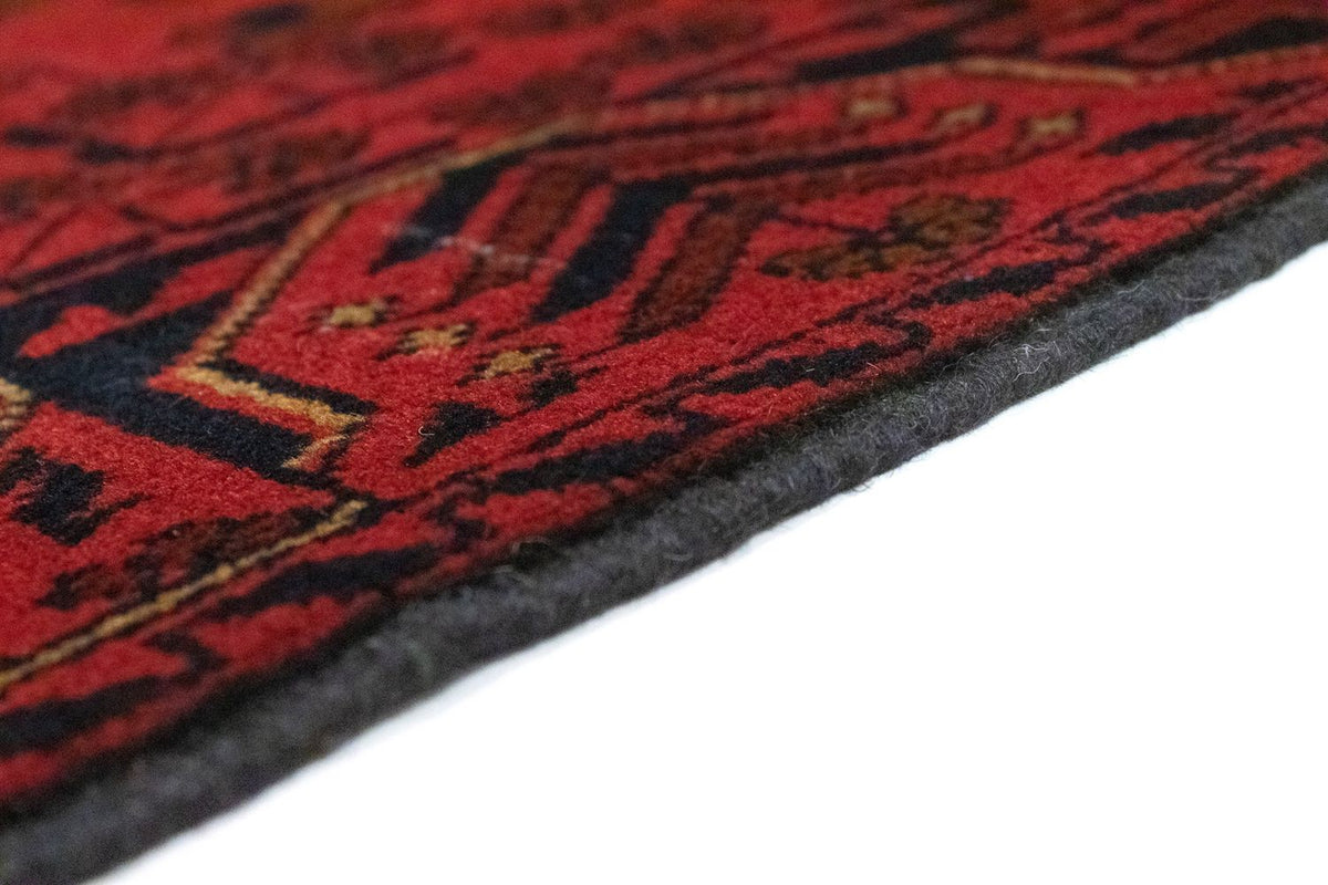 Tappeto corsia Tappeto afgano - Kunduz - 189 x 75 cm - rosso