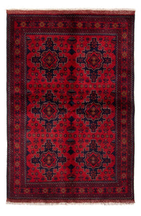Tappeto afgano - Kunduz - 192 x 128 cm - rosso scuro