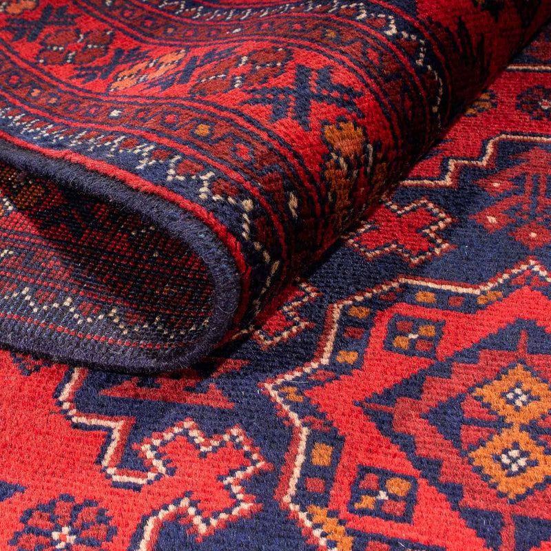 Tappeto afgano - Kunduz - 192 x 128 cm - rosso scuro