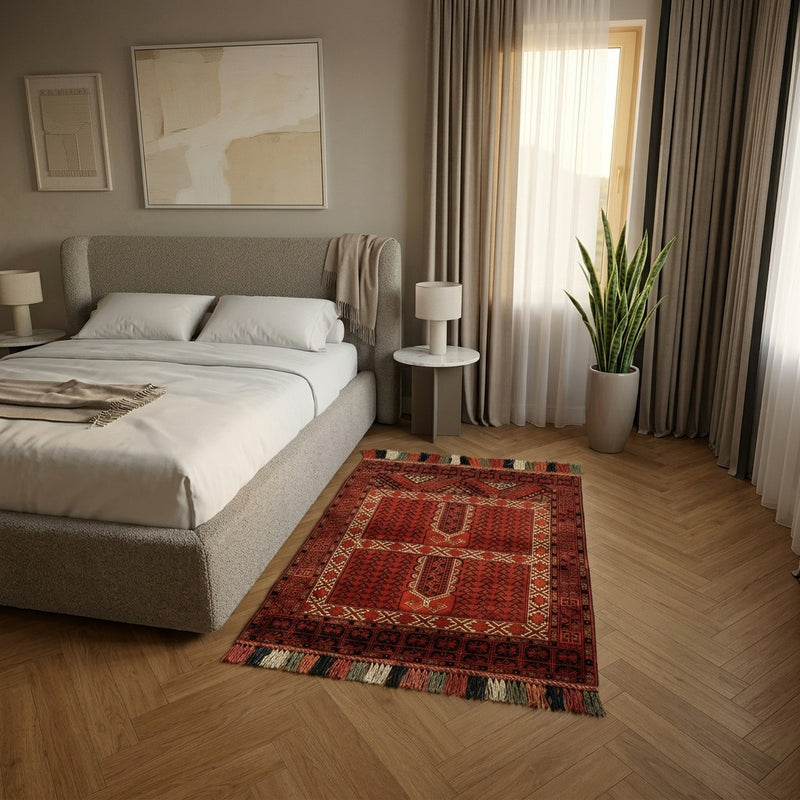 Tappeto afgano 118x174cm - Tappeto orientale - ruggine