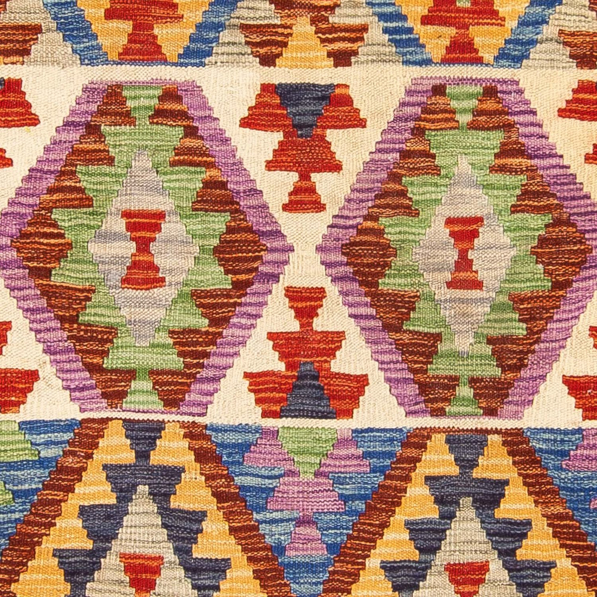 Tappeto corsia Tappeto Kelim - Splash - 305 x 81 cm - beige