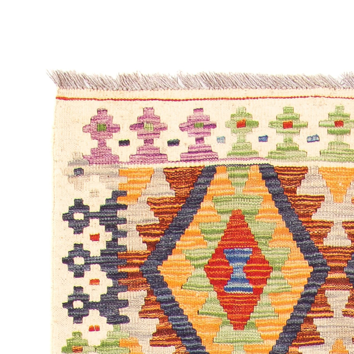 Tappeto corsia Tappeto Kelim - Splash - 305 x 81 cm - beige