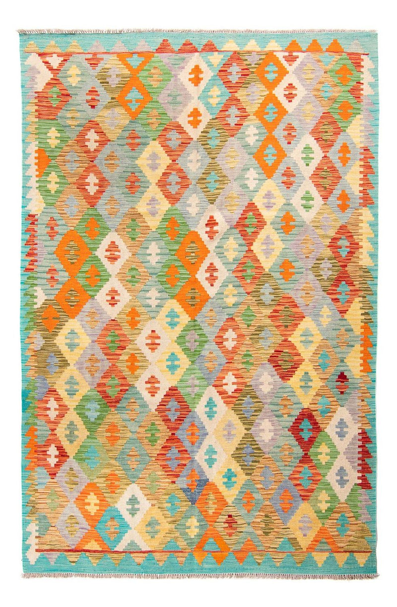 Tappeto Kelim - Splash - 254 x 174 cm - turchese