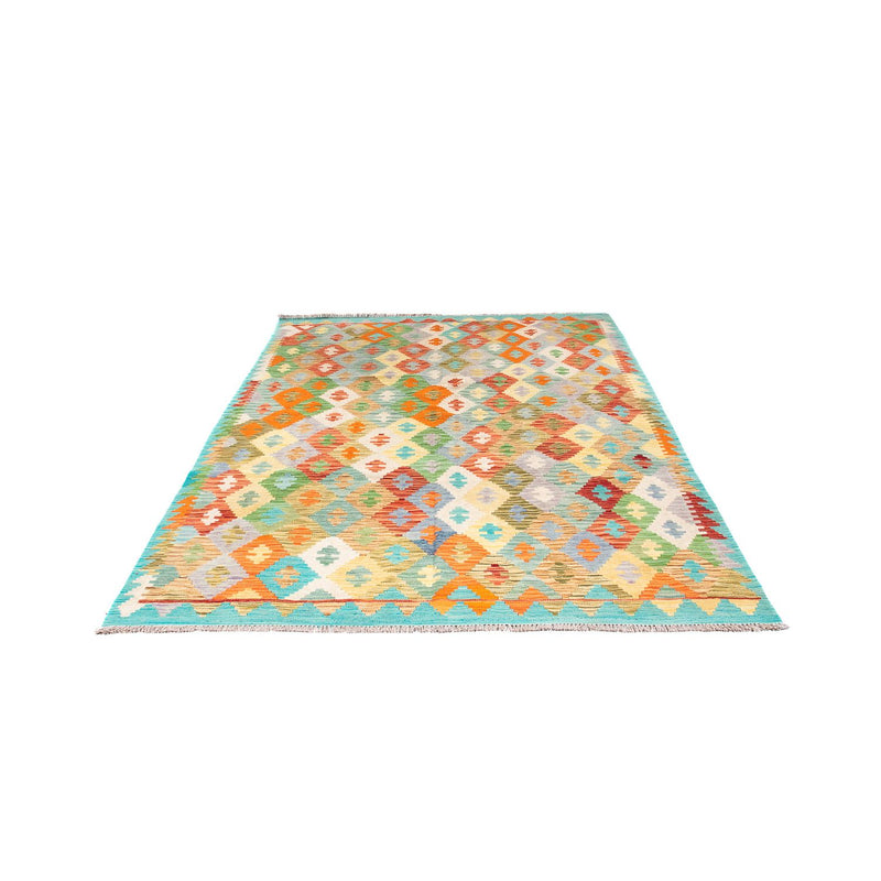 Tappeto Kelim - Splash - 254 x 174 cm - turchese