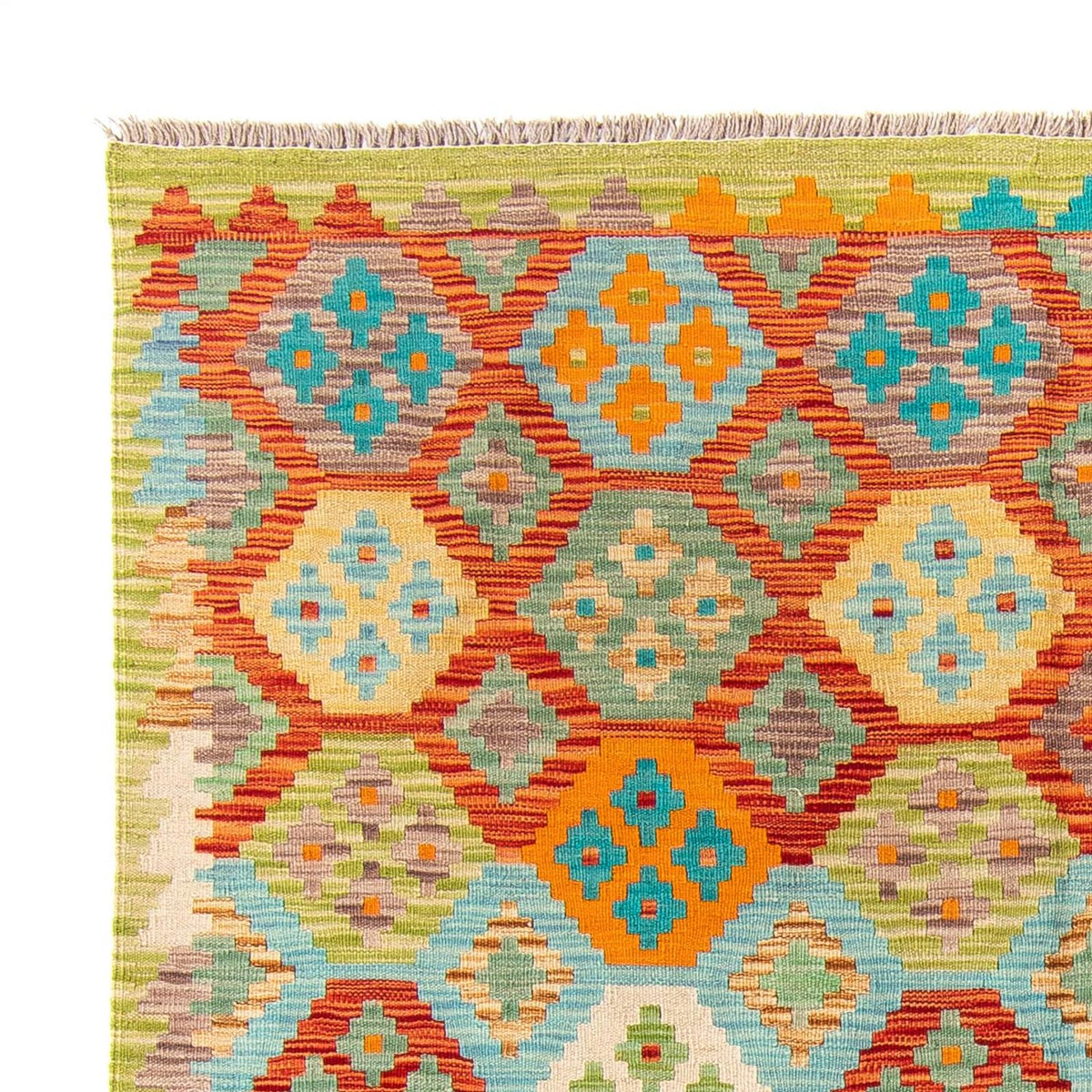 Tappeto Kelim - Splash - 205 x 155 cm - verde