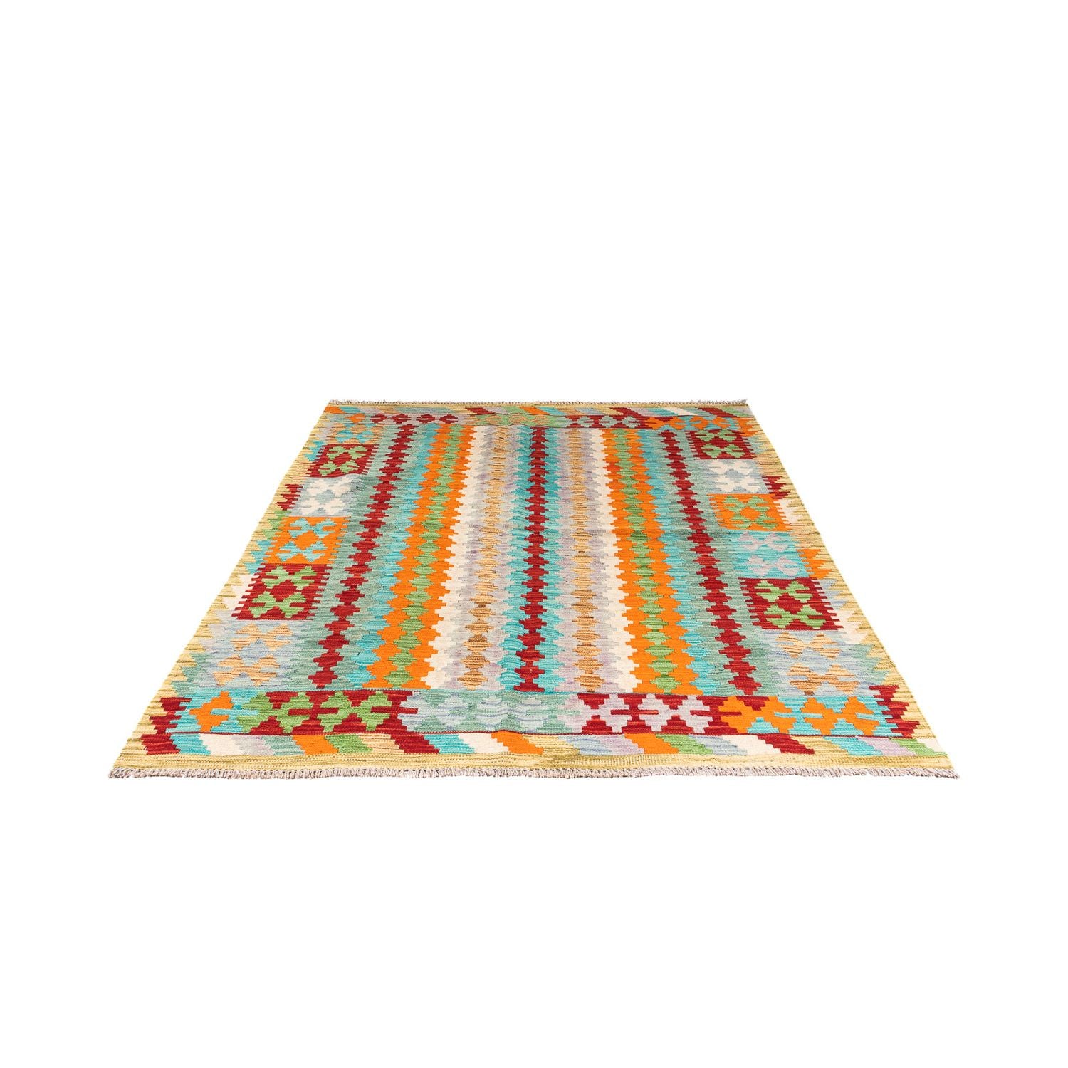 Tappeto Kelim - Splash - 200 x 153 cm - multicolore