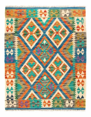 Tappeto Kelim - Splash - 115 x 92 cm - blu