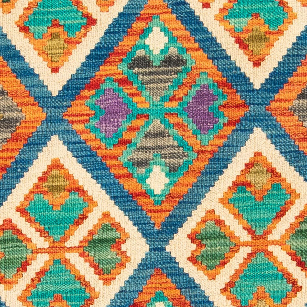 Tappeto Kelim - Splash - 115 x 92 cm - blu