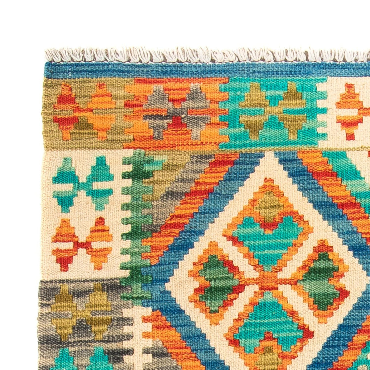 Tappeto Kelim - Splash - 115 x 92 cm - blu