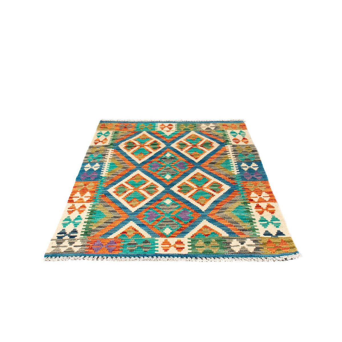 Tappeto Kelim - Splash - 115 x 92 cm - blu