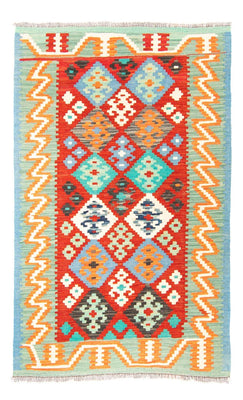 Tappeto Kelim - Splash - 154 x 99 cm - rosso scuro