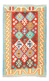 Tappeto Kelim - Splash - 154 x 99 cm - rosso scuro