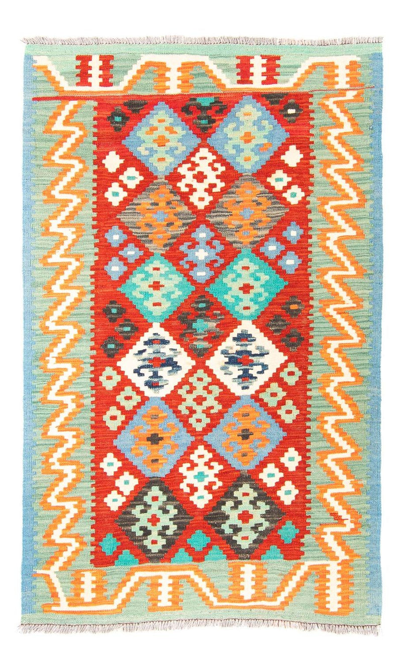 Tappeto Kelim - Splash - 154 x 99 cm - rosso scuro