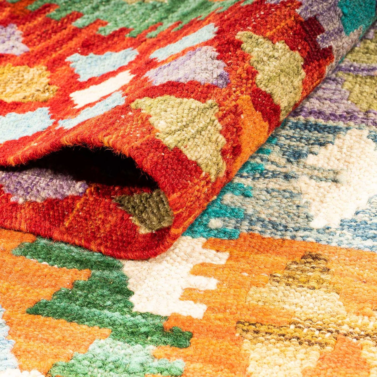 Tappeto Kelim - Splash - 154 x 102 cm - ruggine