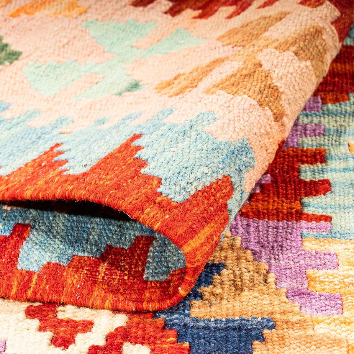 Tappeto Kelim - Splash - 157 x 101 cm - ruggine