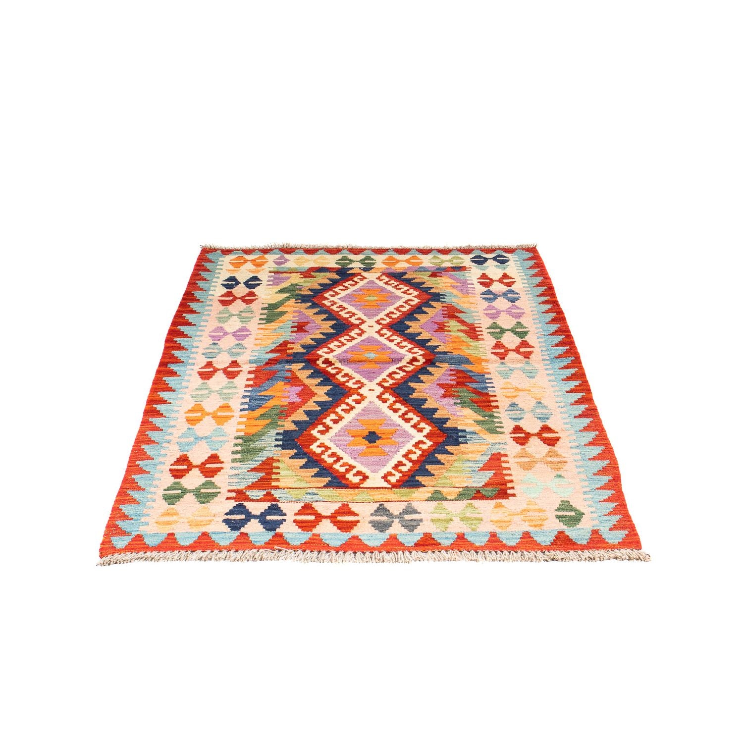 Tappeto Kelim - Splash - 157 x 101 cm - ruggine