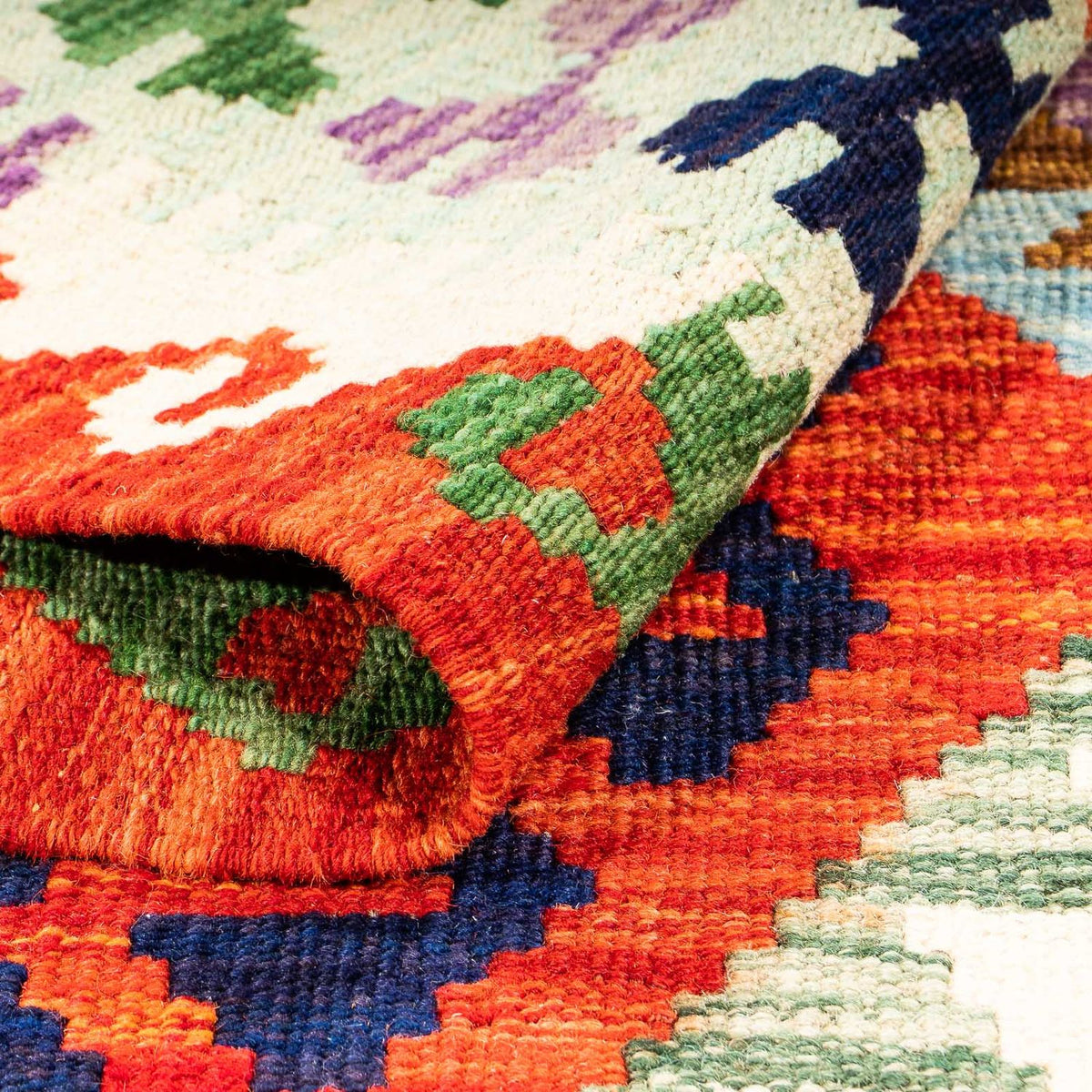 Tappeto Kelim - Splash - 148 x 104 cm - ruggine