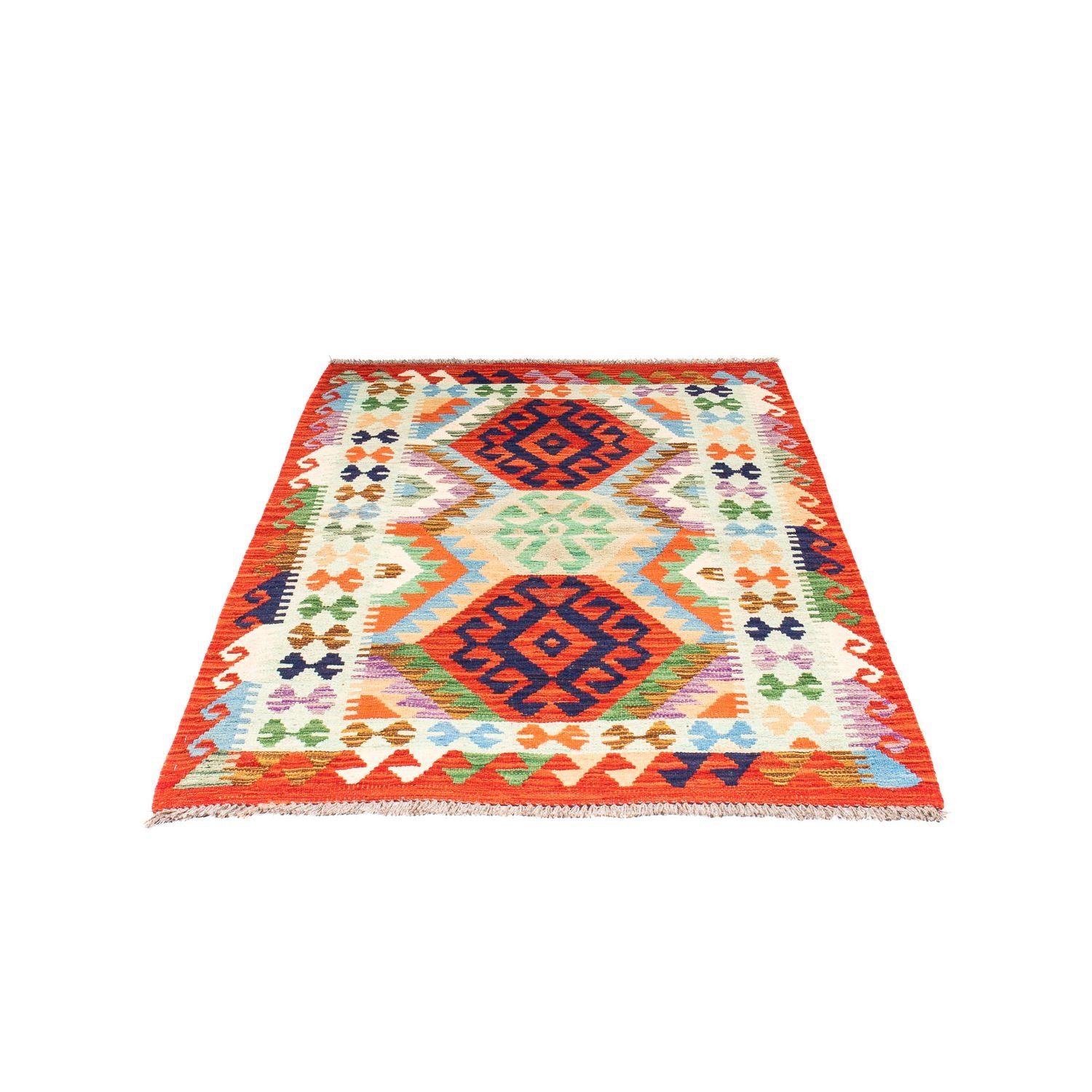 Tappeto Kelim - Splash - 148 x 104 cm - ruggine