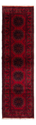 Tappeto corsia Tappeto afgano - Kunduz - 295 x 82 cm - rosso scuro