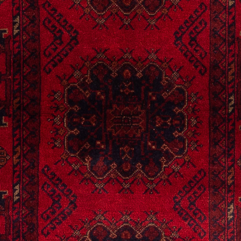 Tappeto corsia Tappeto afgano - Kunduz - 295 x 82 cm - rosso scuro